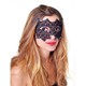 maschera in pizzo nera con paillettes